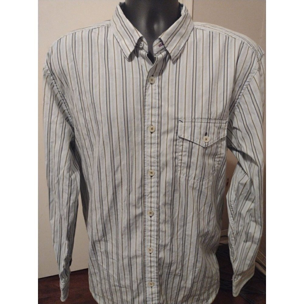 Tommy Bahama Jeans Island Crafted Life Is One Long Weekend Button Shirt XL Blue